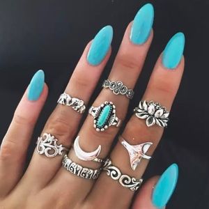 Ocean Boho Ring Set